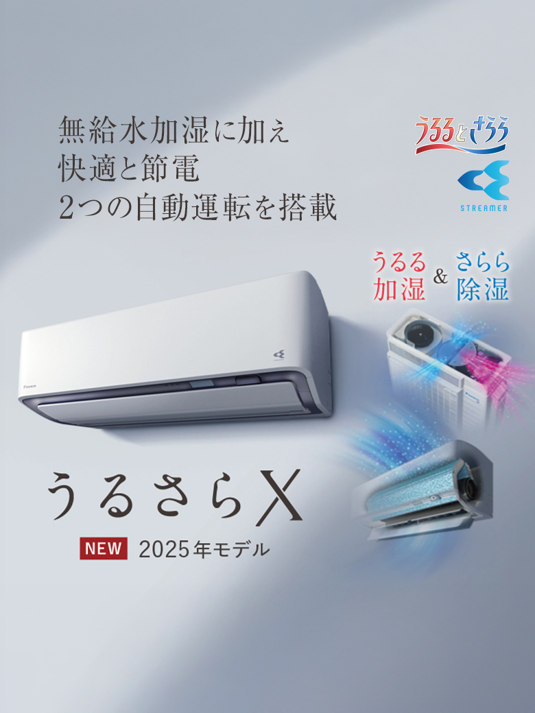 ダイキン DAIKIN 毛深い うるさらX エアコン ホワイト S254ATRS